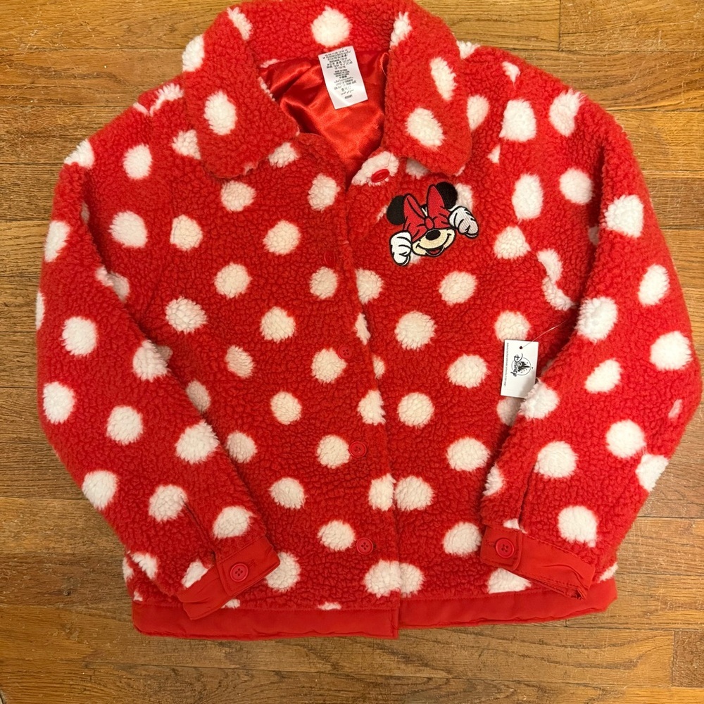 Disney Mickey Mouse Fleece Jacket Girls Youth Size 13 (Approx 12-14) NWT ❤️